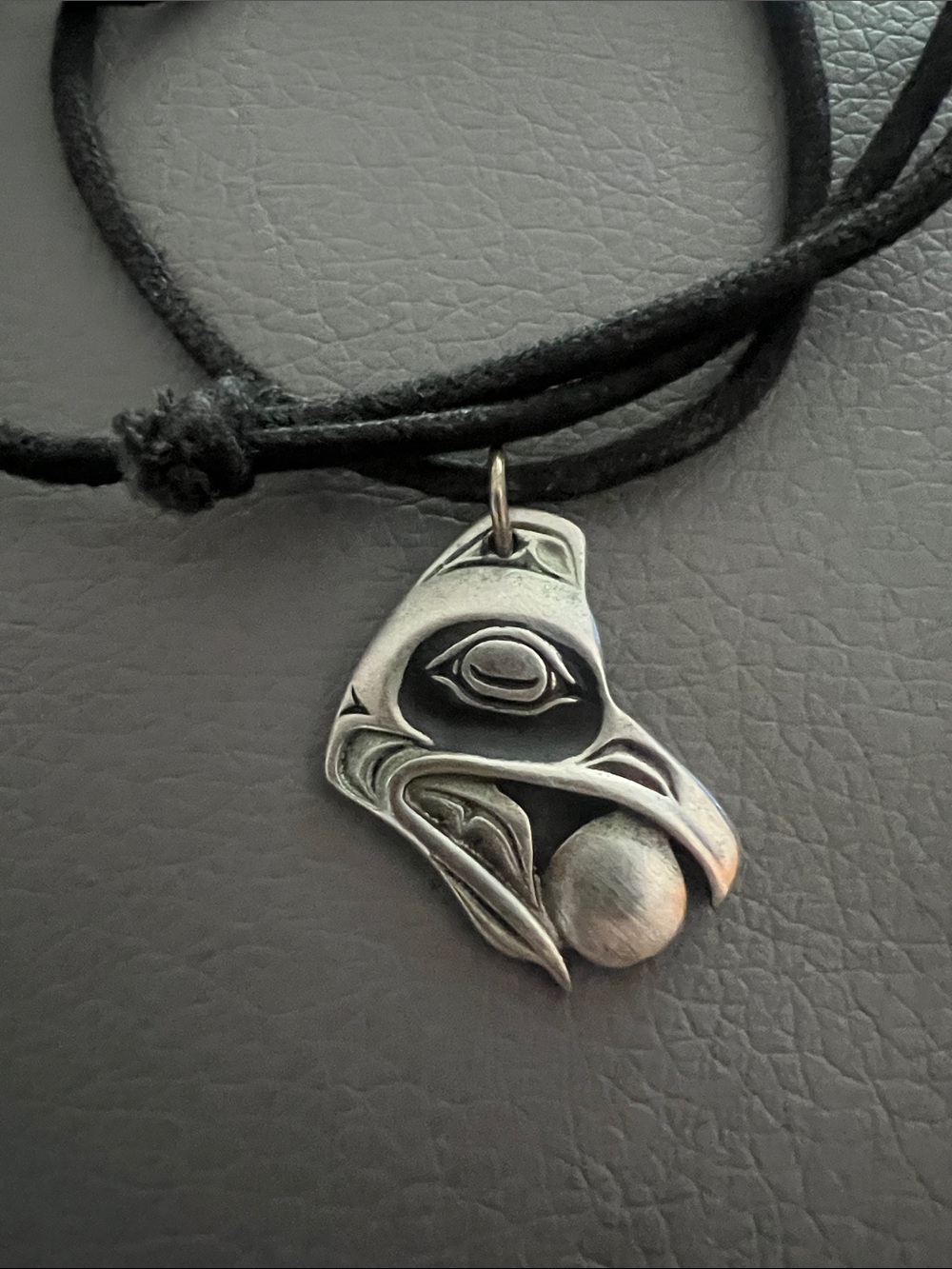 Frederick Pewter Raven Bird Pendant on Cord